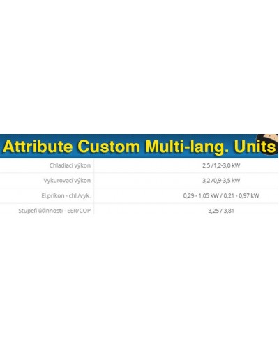 Attribute Custom Multilanguage Units